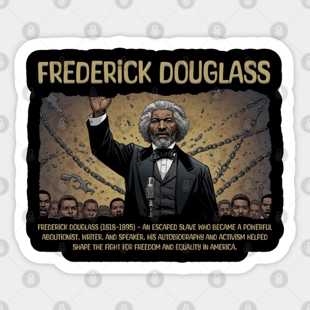 Frederick Douglass, Black History Legend Sticker by UrbanLifeApparel
